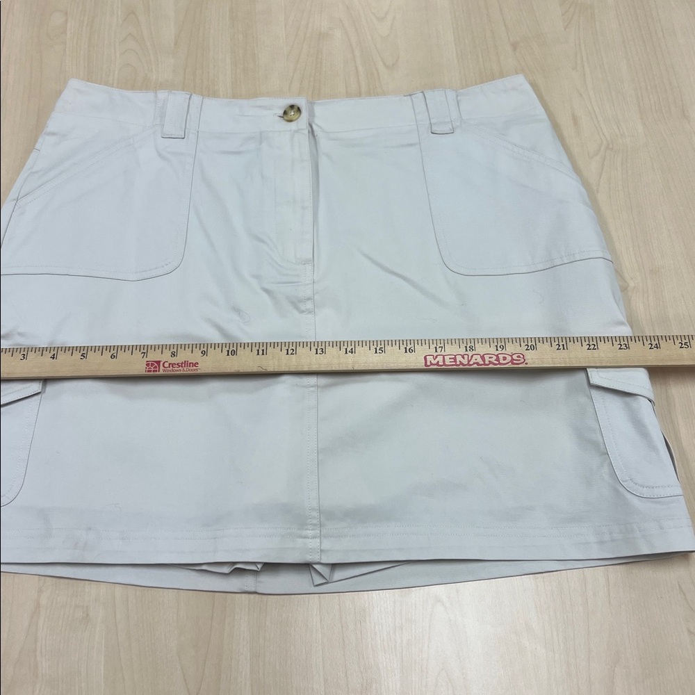 Chaus Sport Vintage Y2K Beige Cargo Mini Skort Utility Gorpcore 90s Grunge 14 - Picture 5 of 10